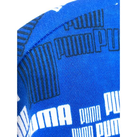Puma Logo Spell Out All Over Print Hoodie Sweatshirt Men L Activewear Athleisure - Picture 5 of 9